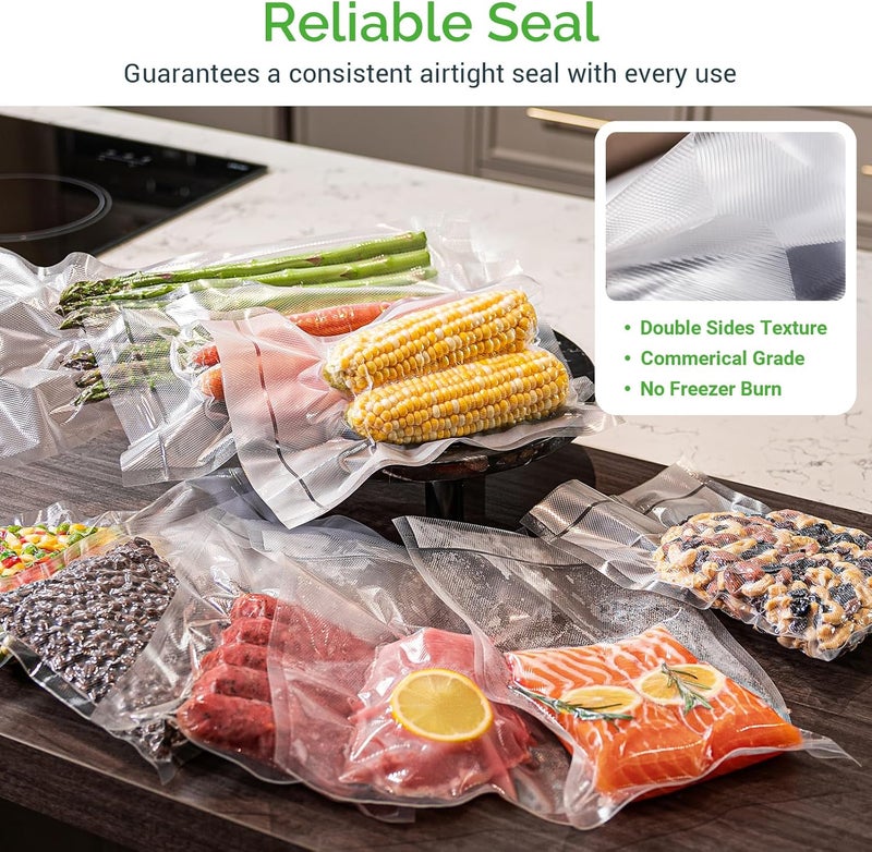 GERYON Vacuum Sealer Bags for All Food Vacuum Sealer Machine, 2 Pack 8" x 16' Vac Sealer Rolls, Commercial Grade BPA-Free Material for Sous Vide & Saver Storage - Image 5